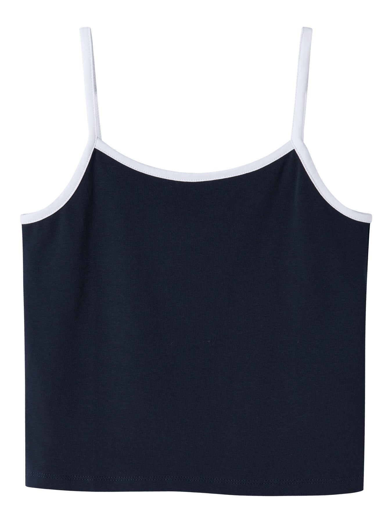 Croppat linne till ungdom tjej. Blått linne med vita smala axelband, croppad modell, kort linne till flicka från LMTD.
NLFBENEDICTE CON CROP STRAP TOP
13255931