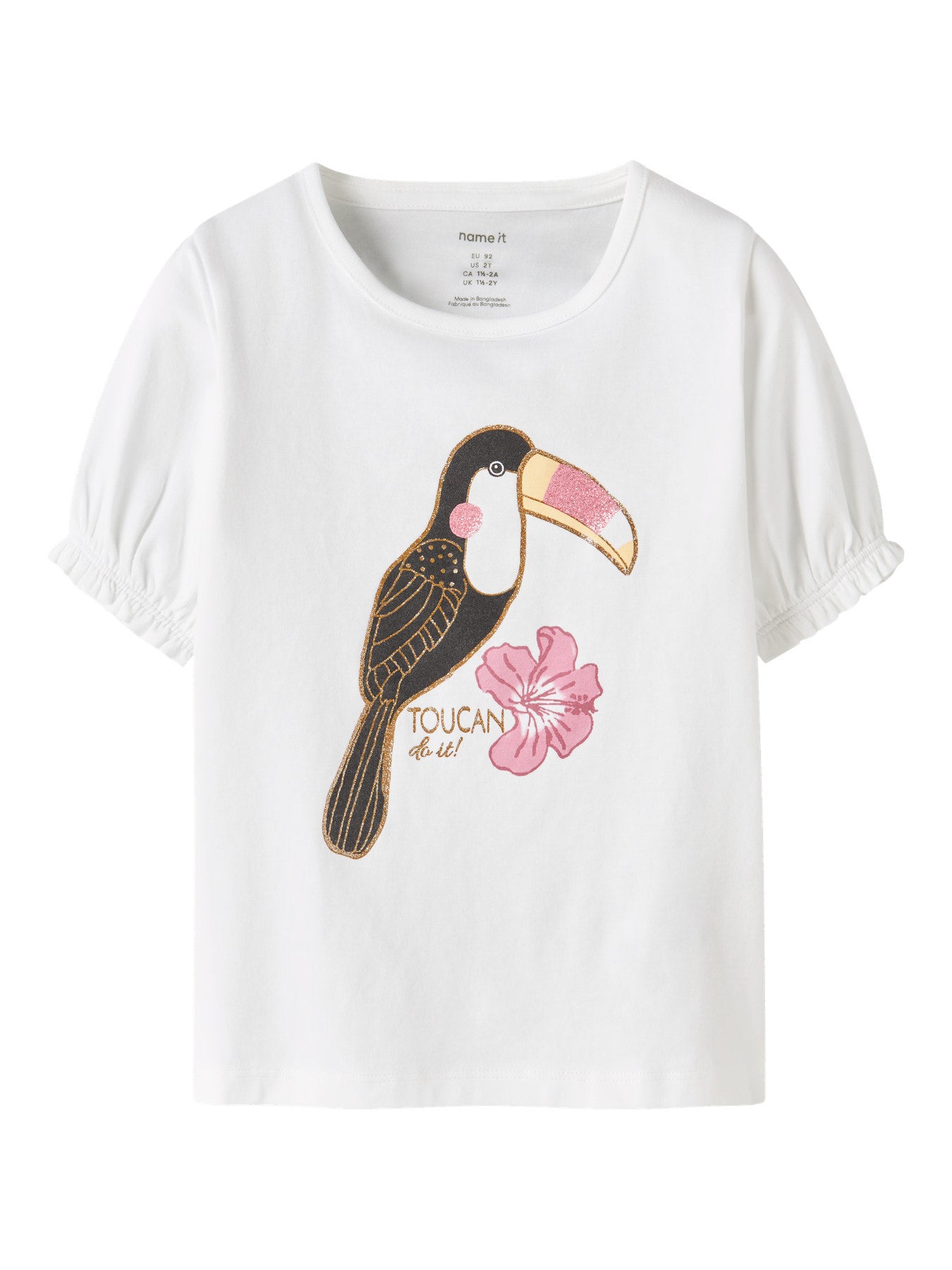 Vit kortärmad topp med glittrande fågel i ekologisk bomull till flicka. T-shirt med djurmotiv till flicka, ekologiska barnkläder från Name it.
NMFHONEIA SS TOP BOX
13255936