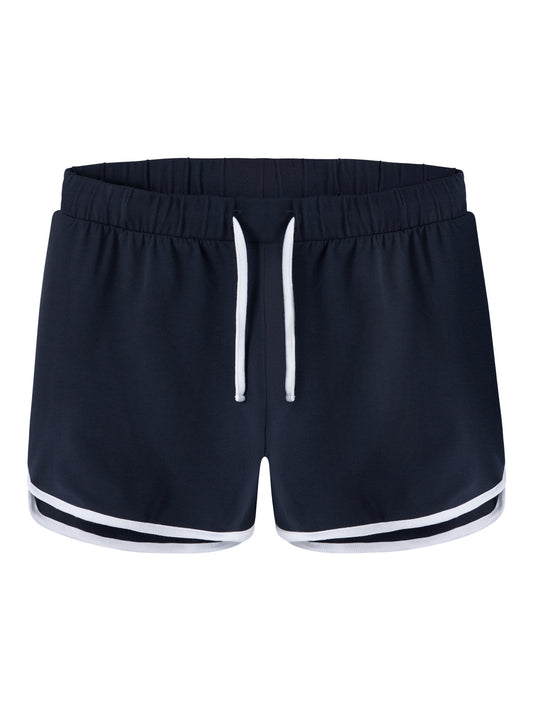 Marin blå lw low waist shorts till ungdom tjej från LMTD. Snygga korta shorts med låg midja, blå med vita kontrast sömmar och vita snören. Korta shorts till ungdom flicka, barnkläder från LMTD.
NLFBENEDICTE CON LW SHORTS
13255937