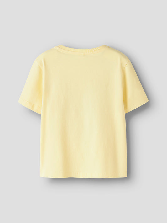 Gul rolig kortärmad t-shirt med stort lejon på magen. T-shirt ljusgul till pojke från Name it.
NMMHARLY SS NREG TOP BOX
13256237