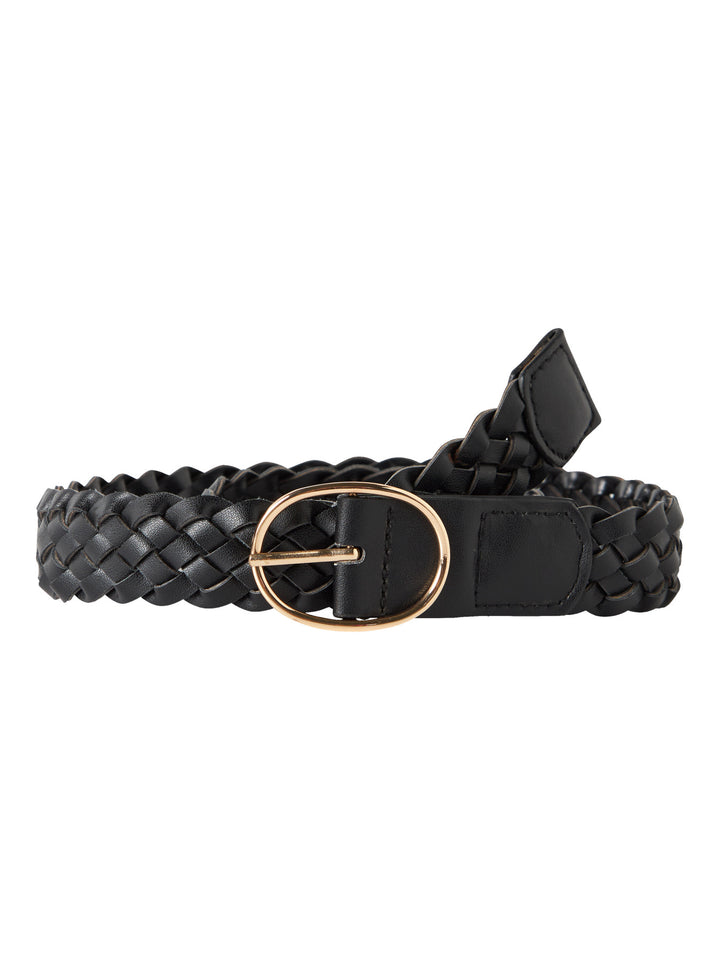 Svart flätat bälte till flicka. Tjej skärp, bälte i flätad modell med guld spänne från Name it.
NKFJALONA BELT
13256740