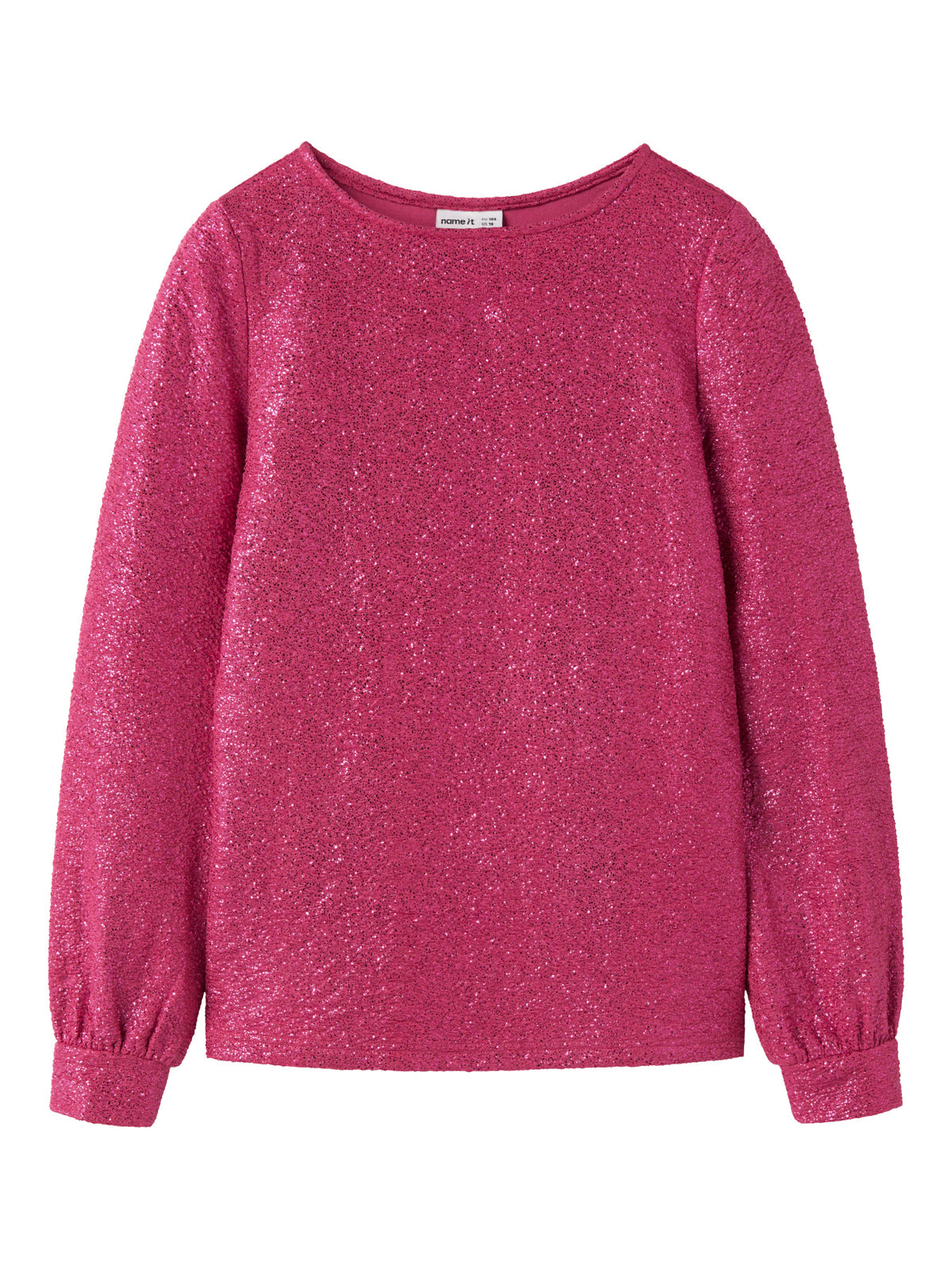 Name It Risine rosa glittrig långärmad topp flicka