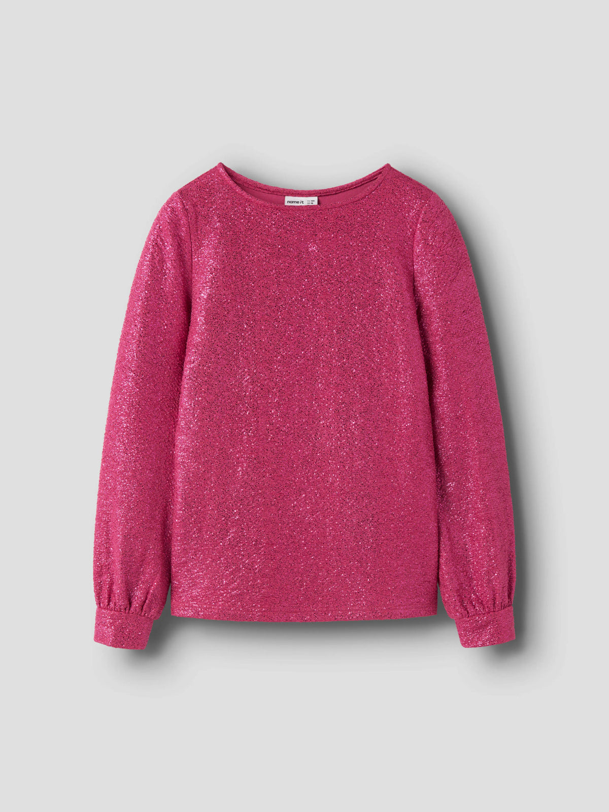 Name It Risine rosa glittrig långärmad topp flicka