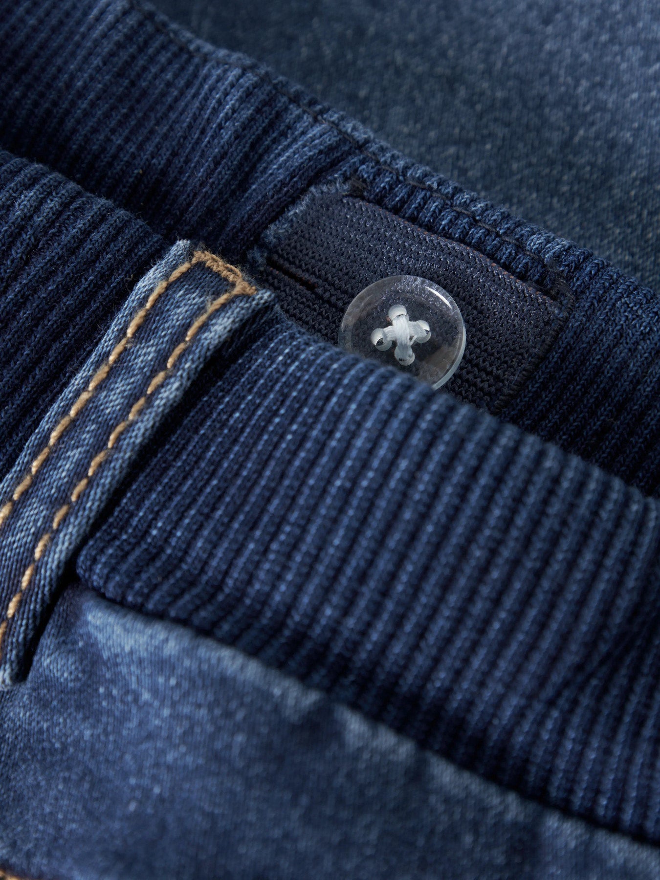 Name It Ben mörkblå fleecefodrade baggy jeans för barn unisex med resårmidja och mudd – 13257332
