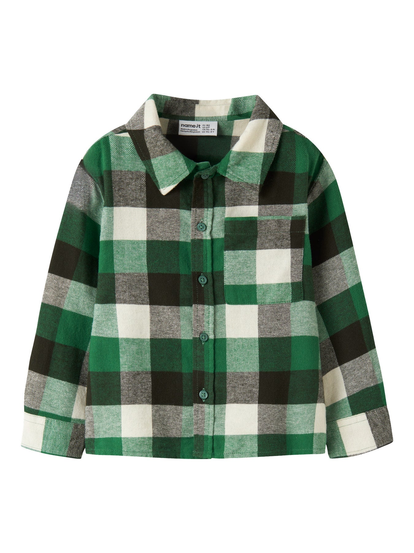 Name It Levin Grön Rutig Overshirt för pojke