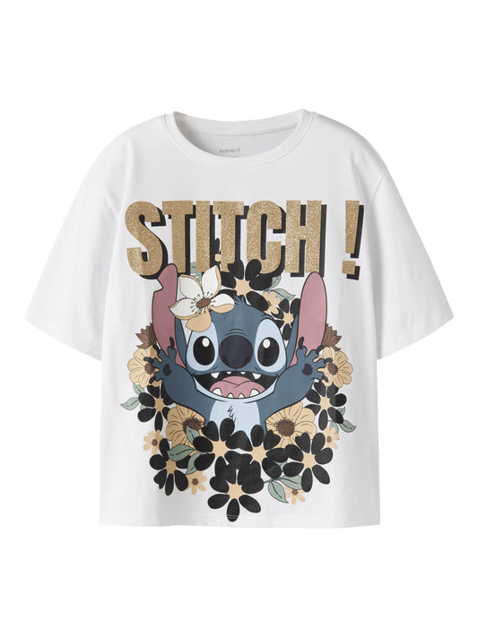 Glad Stitch bland blommor och guld glitter på en kortärmad t-shirt till flicka.
NKFJYNA STITCH SS NREG TOP BOX NOOS WDI
13257892