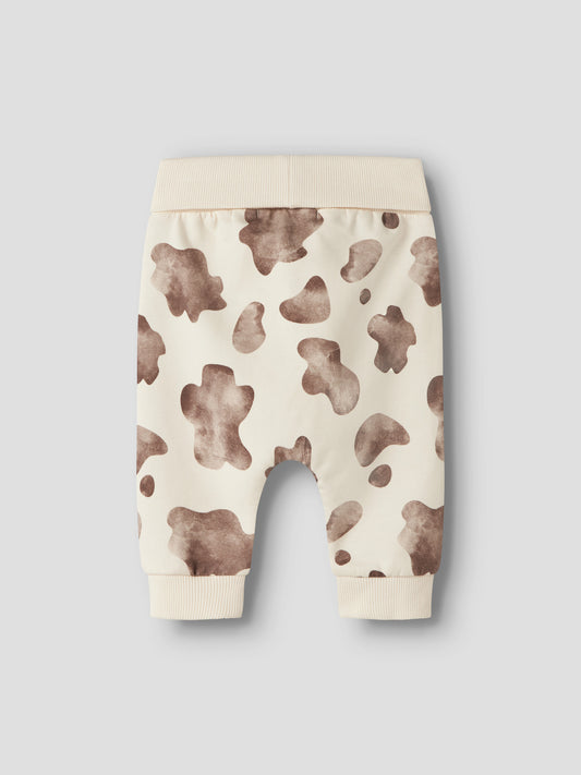 Name It Larry Sweatpants Med Kossmönster Antique White Till Baby Pojke