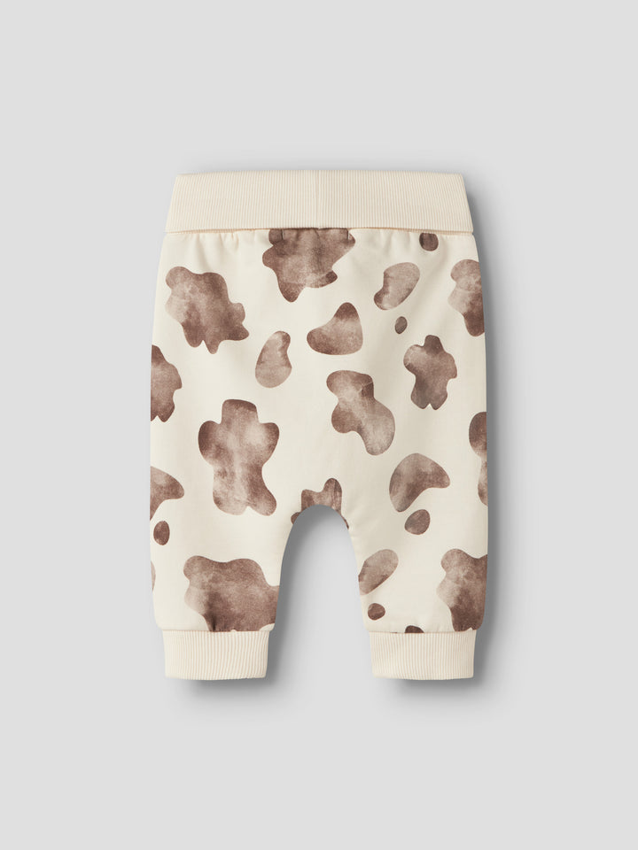 Name It Larry Sweatpants Med Kossmönster Antique White Till Baby Pojke