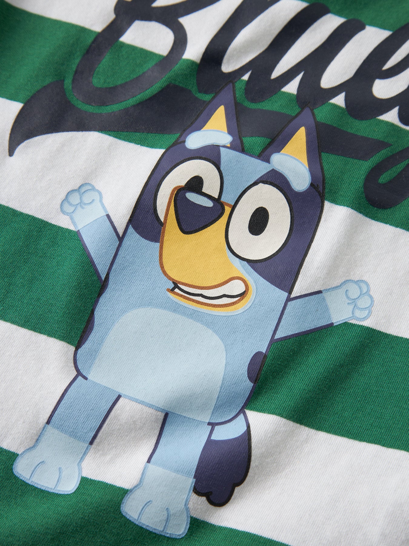 Grön och vit randig långärmad t-shirt till pojke med den roliga favorit figuren Bluey från Disney.
NMMJUSTIN BLUEY LS NREG TOP NOOS SKY
13258076