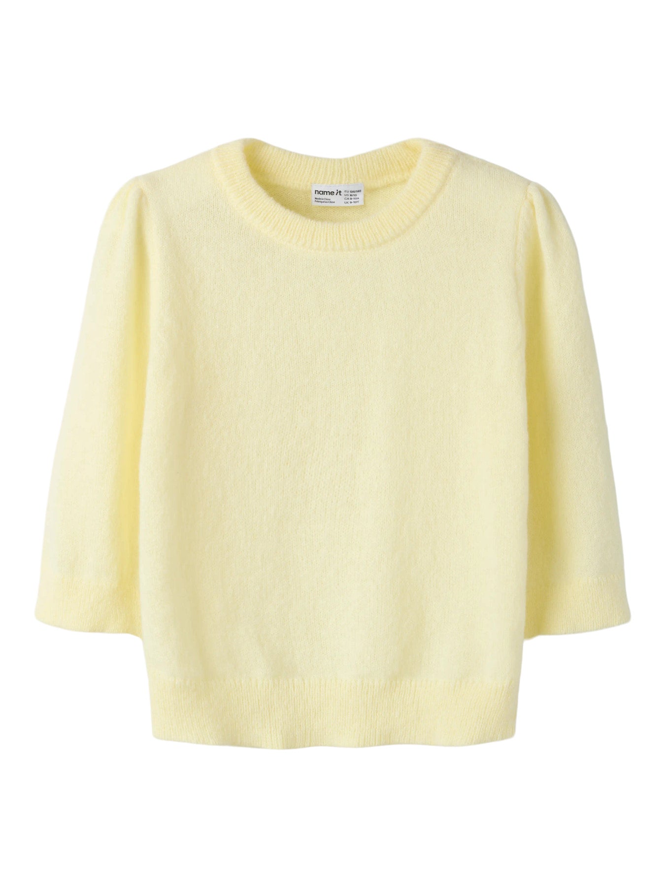 Gul stickad 3/4 tröja i lurvigt mjukt garn. Rosa tröja till flicka. Tjej kläder från Name it.
NKFBABETH 3/4 KNIT
13258110