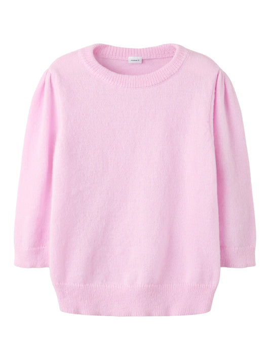 Rosa stickad 3/4 tröja i lurvigt mjukt garn. Rosa tröja till flicka. Tjej kläder från Name it.
NKFBABETH 3/4 KNIT
13258110