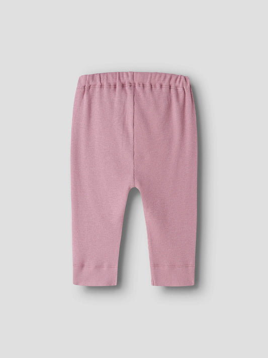 Name It Kab rosa ribbad babybyxa unisex i ekologisk bomull och TENCEL Modal