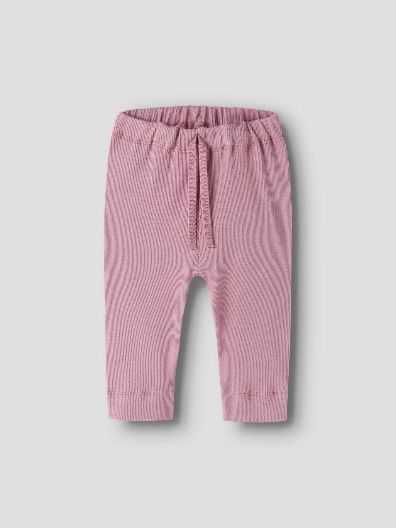Name It Kab rosa ribbad babybyxa unisex i ekologisk bomull och TENCEL Modal
