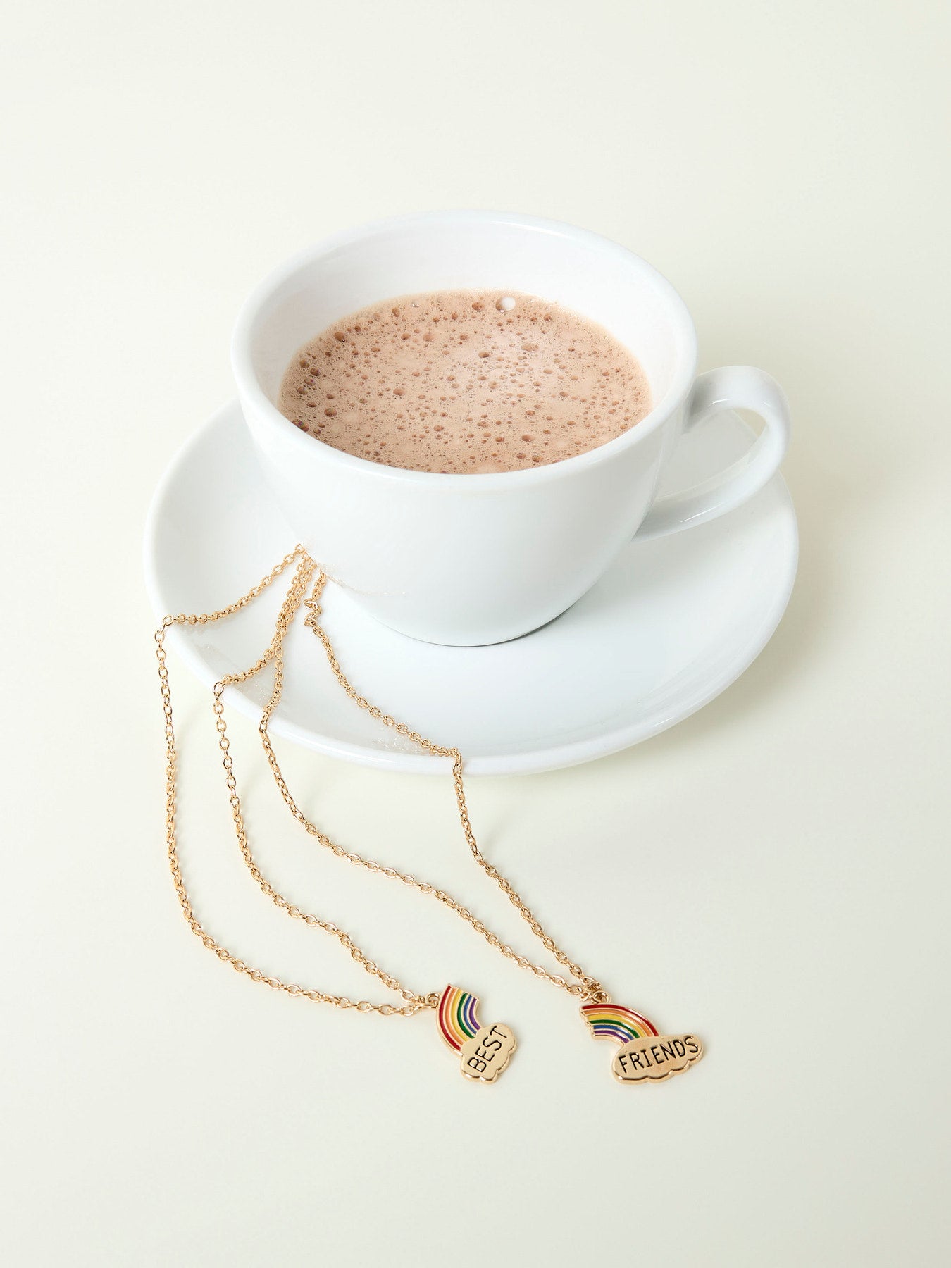 Name It Friends 2-Pack Halsband Med Regnbåge Guld Till Flicka