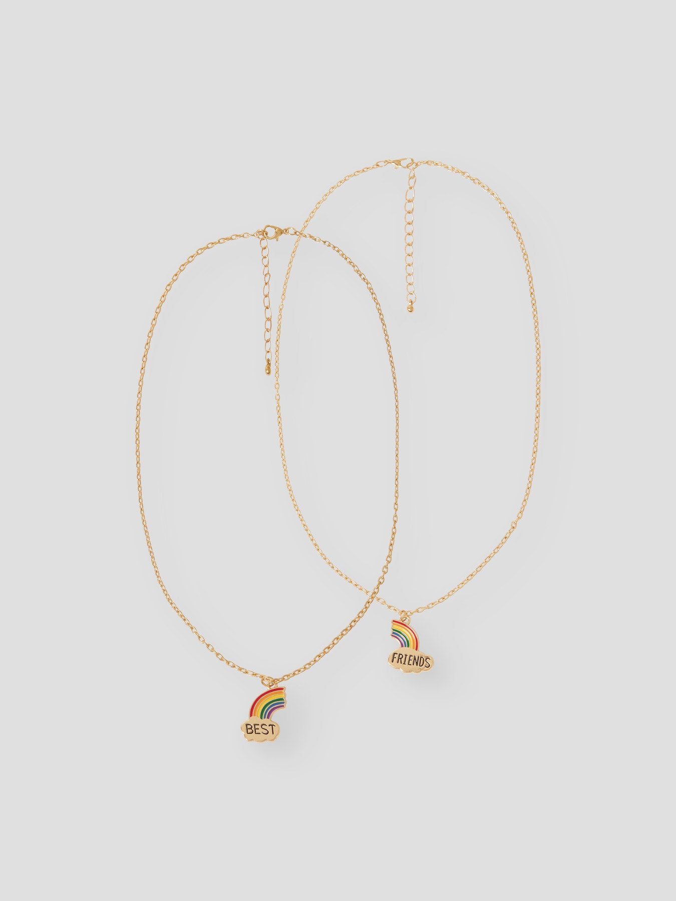 Name It Friends 2-Pack Halsband Med Regnbåge Guld Till Flicka