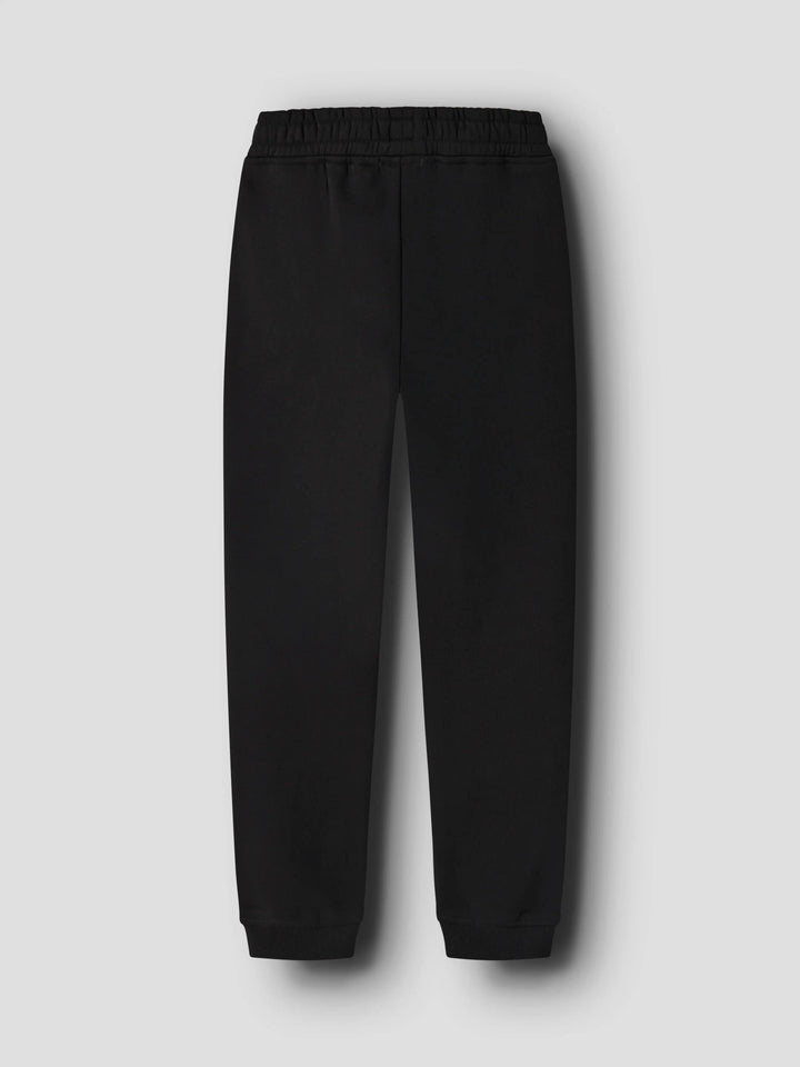 Name It Leo sweatpants för pojke med dragkedjefickor i svart.
