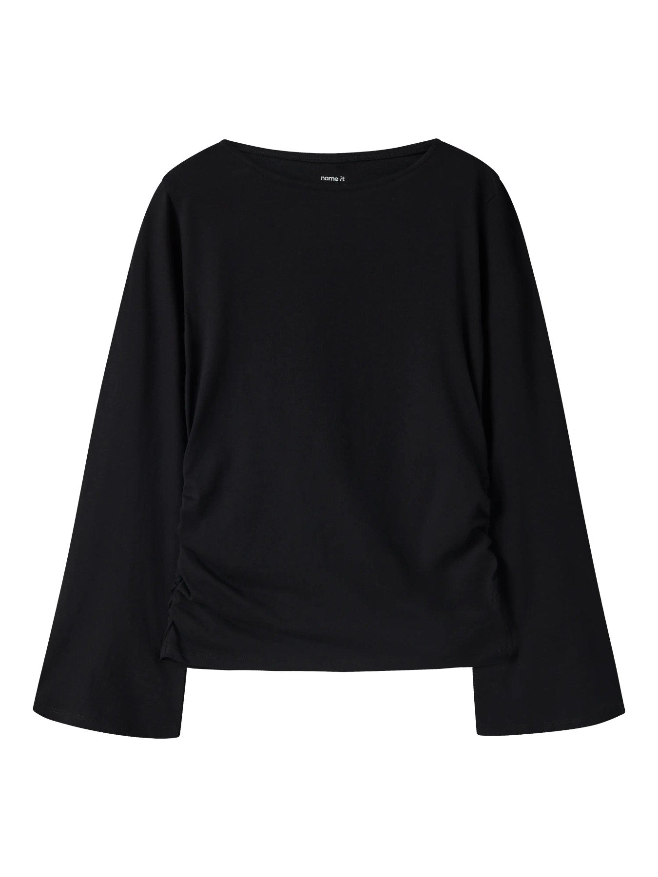 Name It Lanni SvartLångärmad Topp Med Vida Ärmar Till Flicka