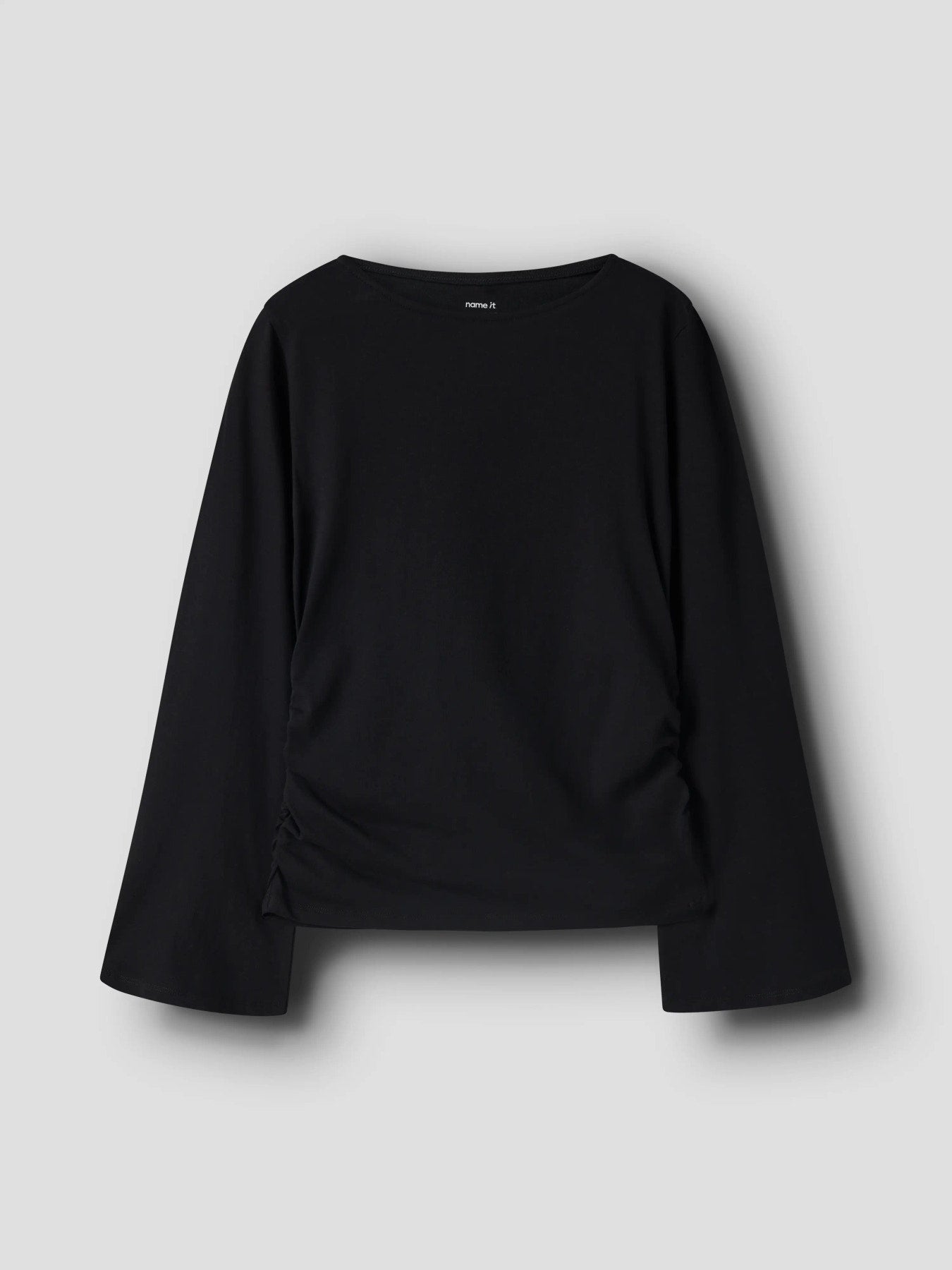 Name It Lanni SvartLångärmad Topp Med Vida Ärmar Till Flicka