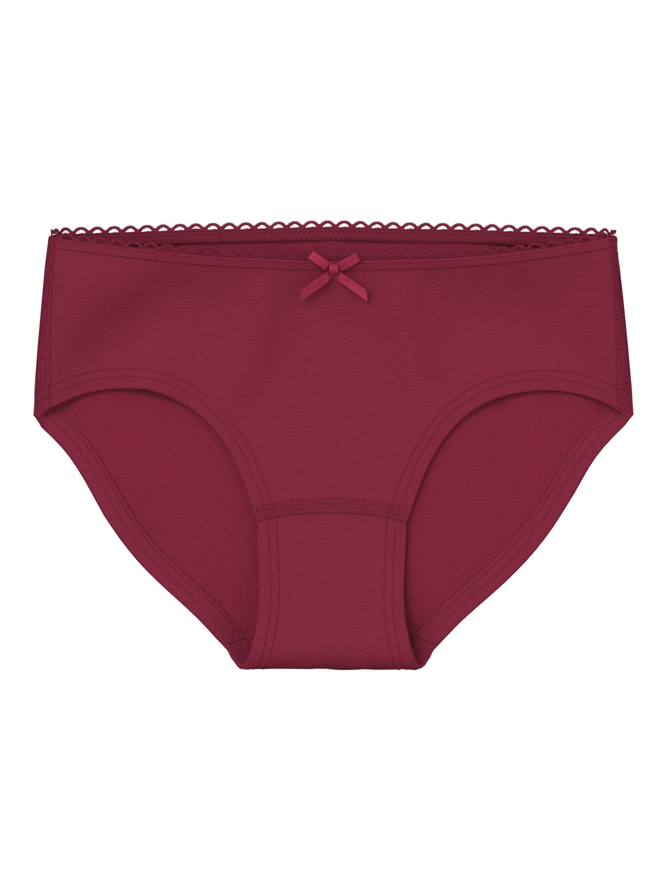 3-pack trosor för flicka från name it i rosa nyanser med hjärtmönster, spetskant och små rosetter i mjuk ekologisk bomull med stretch.