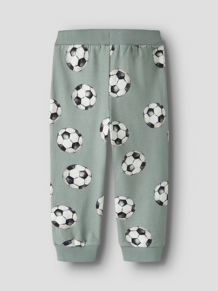 Name It Louie Sweatpants Med Fotbollsmönster Green Milieu Barn Till Pojke