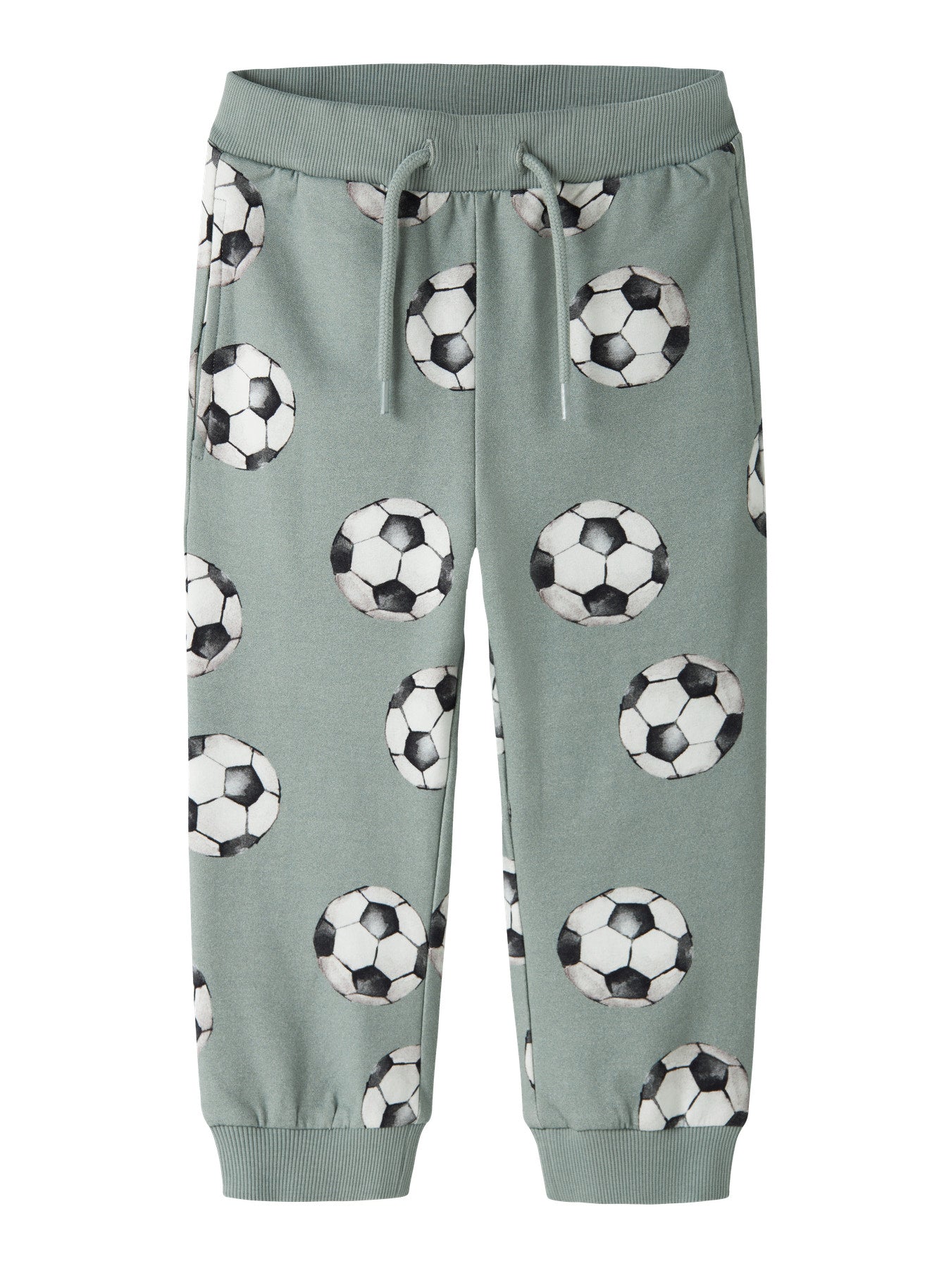 Name It Louie Sweatpants Med Fotbollsmönster Green Milieu Barn Till Pojke