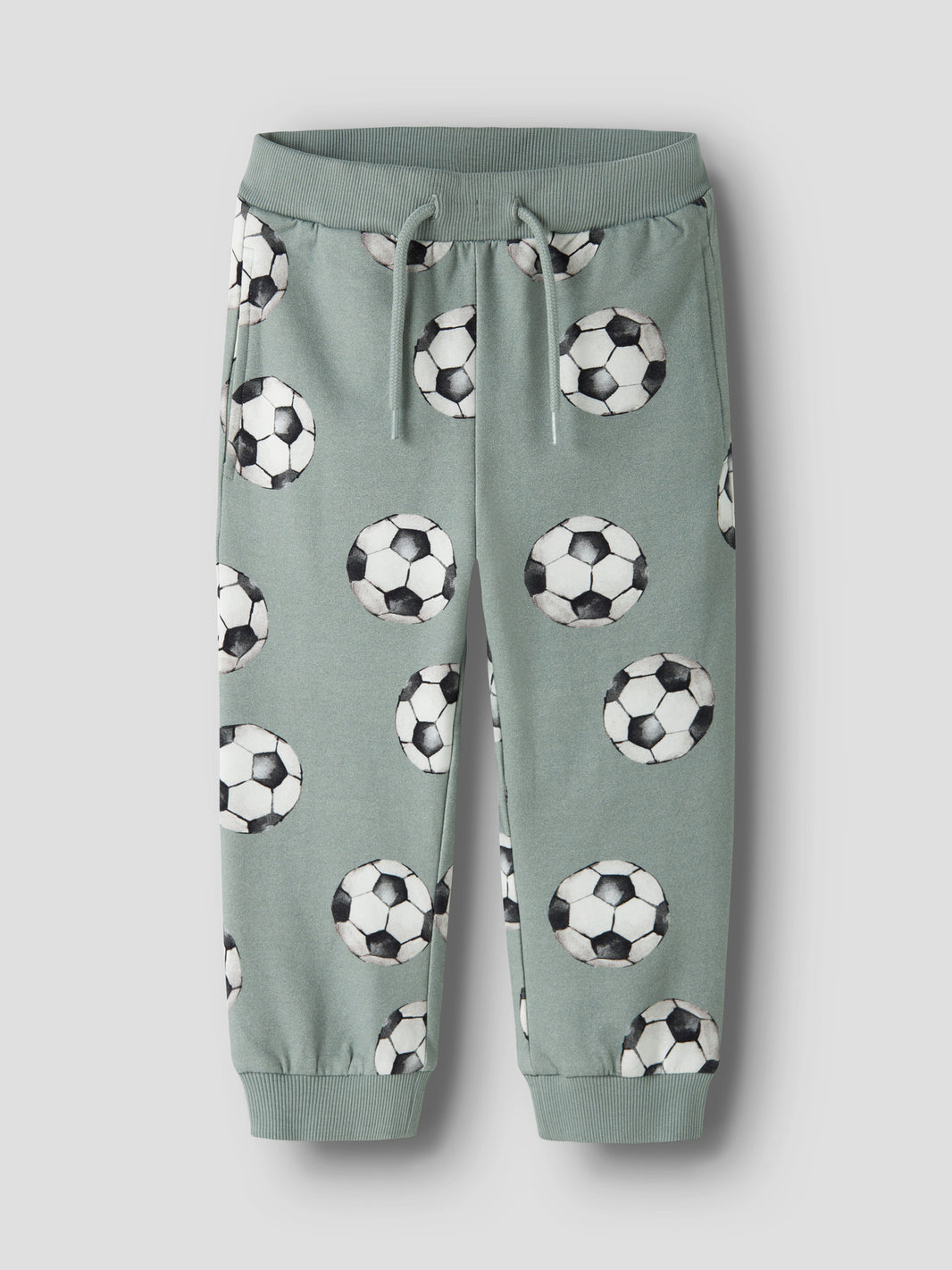 Name It Louie Sweatpants Med Fotbollsmönster Green Milieu Barn Till Pojke