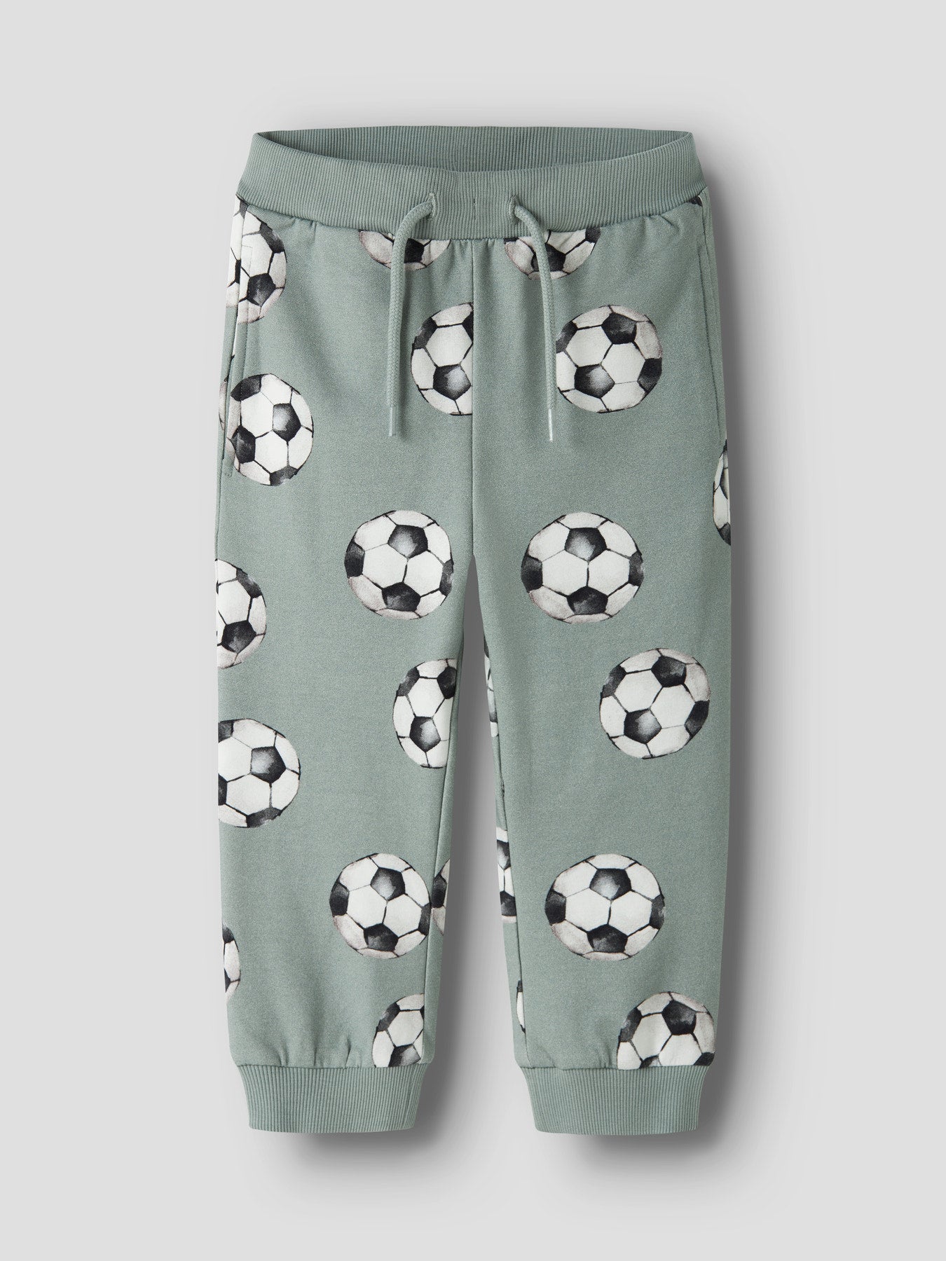 Name It Louie Sweatpants Med Fotbollsmönster Green Milieu Barn Till Pojke