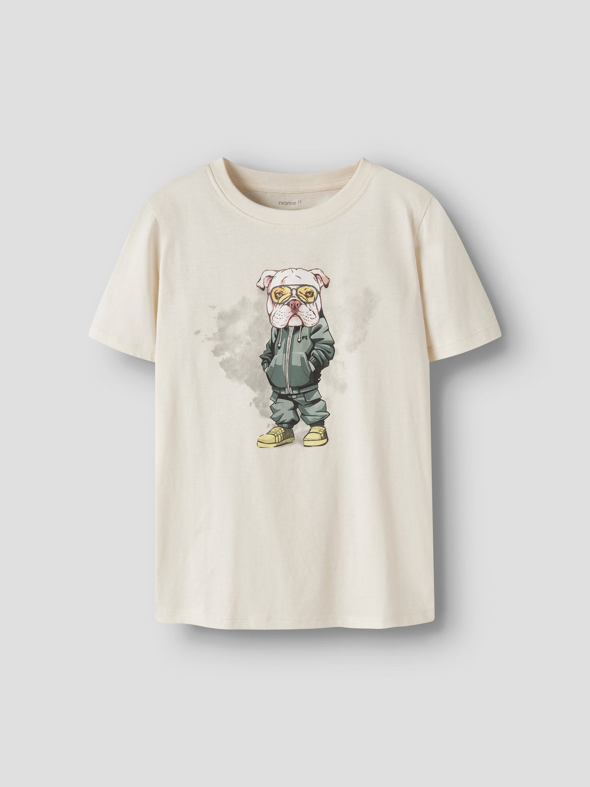 Name It Legu vit t-shirt med hundmotiv för pojke