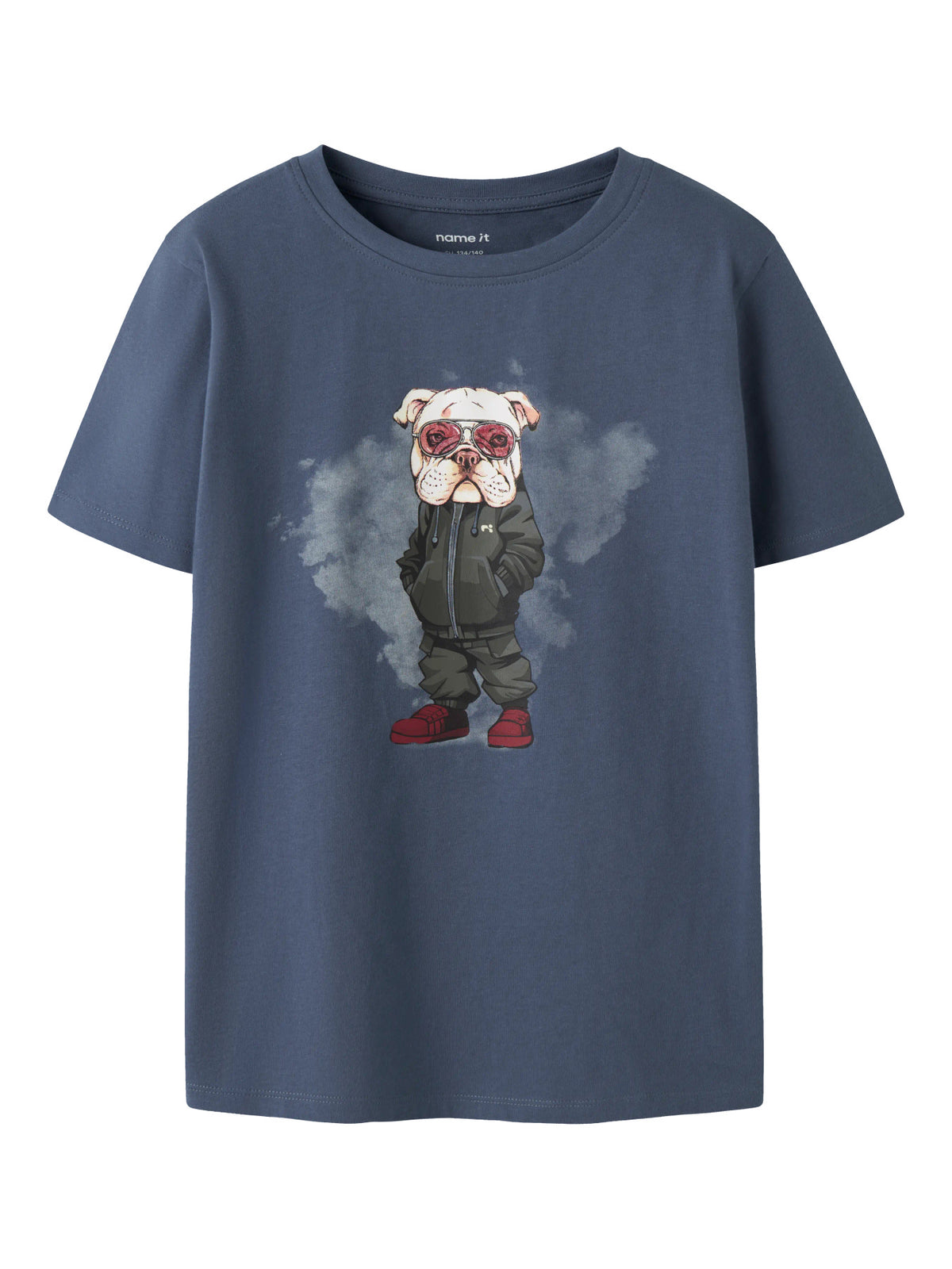Name It Legu blå t-shirt med hundmotiv för pojke