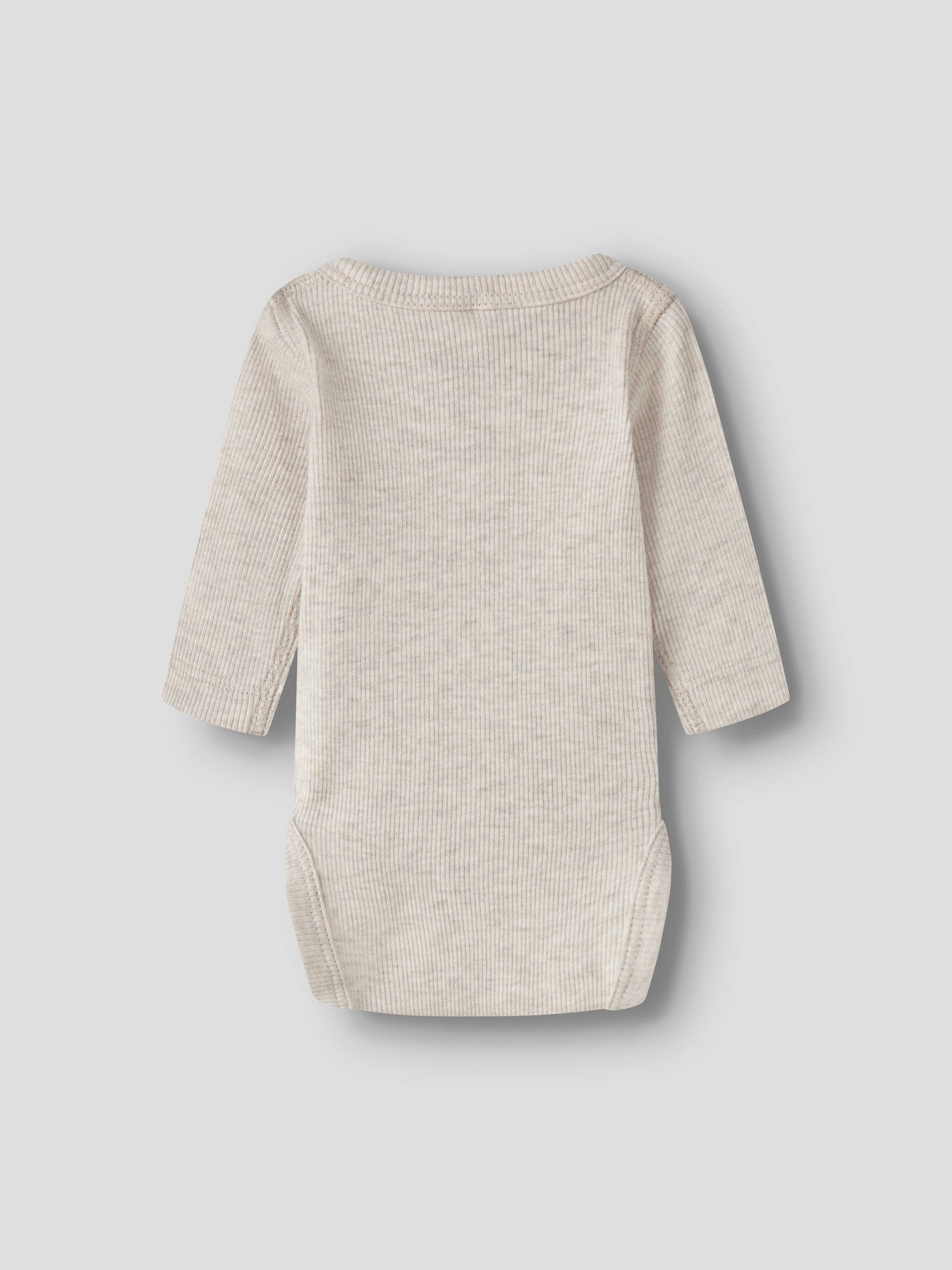 Name It beige prematur omlottbody för baby unisex i ekologisk bomull och TENCEL™ Modal med tryckknappar och mjuk ribbad kvalitet