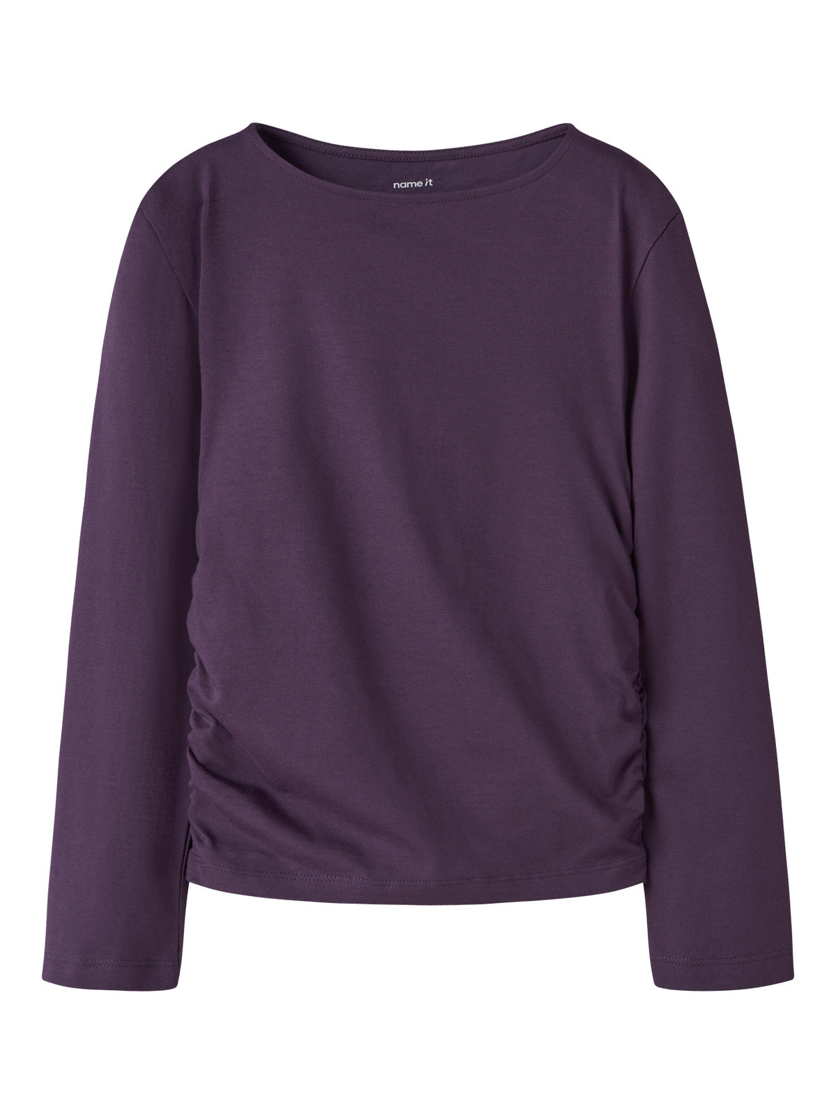 Name It Ofransa lila långärmad topp flicka kids med rynk i sidorna