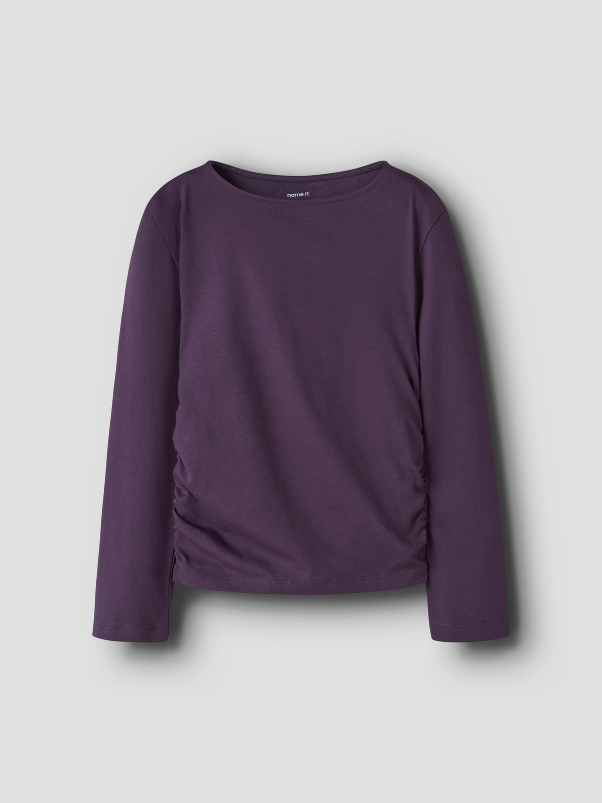 Name It Ofransa lila långärmad topp flicka kids med rynk i sidorna