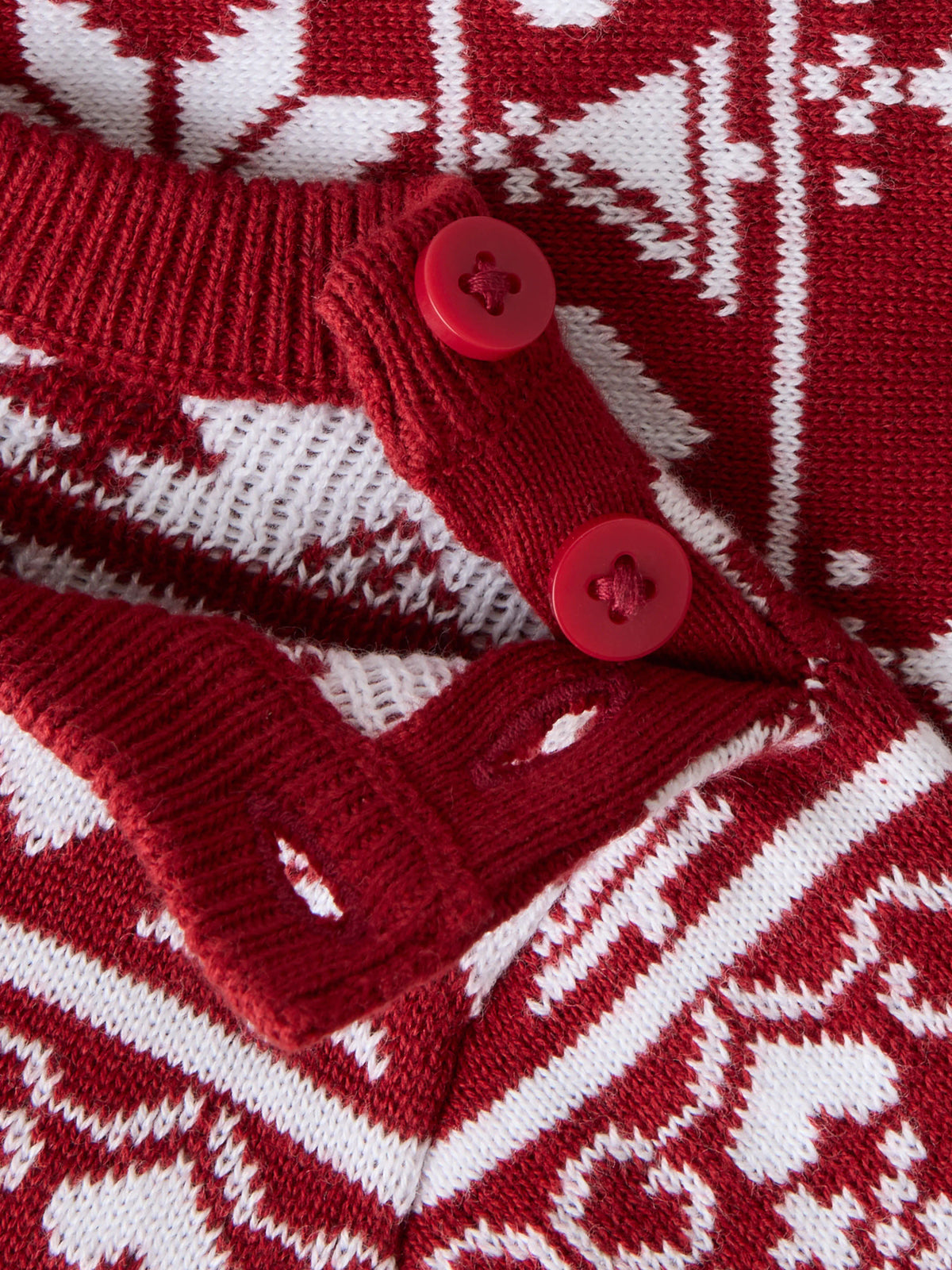 Name It Rismas röd stickad jultröja baby unisex med snöflingor hjärtan och granar