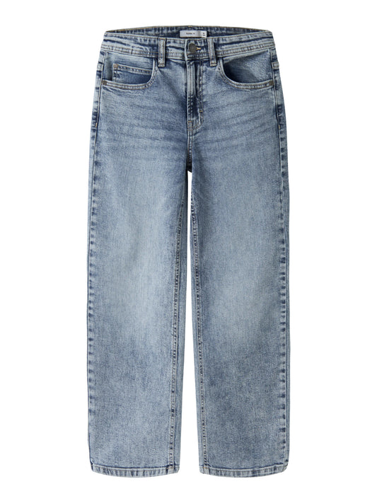 Name It Ryan ljusblå Straight jeans för pojke med raka ben och tvättad denimlook