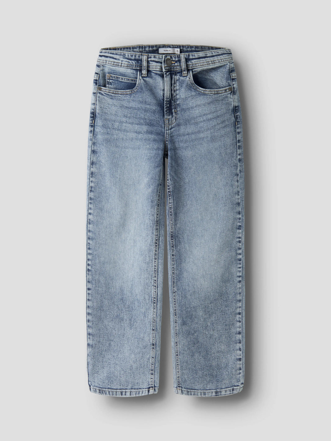 Medium Blue Denim Ryan Straight Jeans för barn pojke från Name it, framifrån