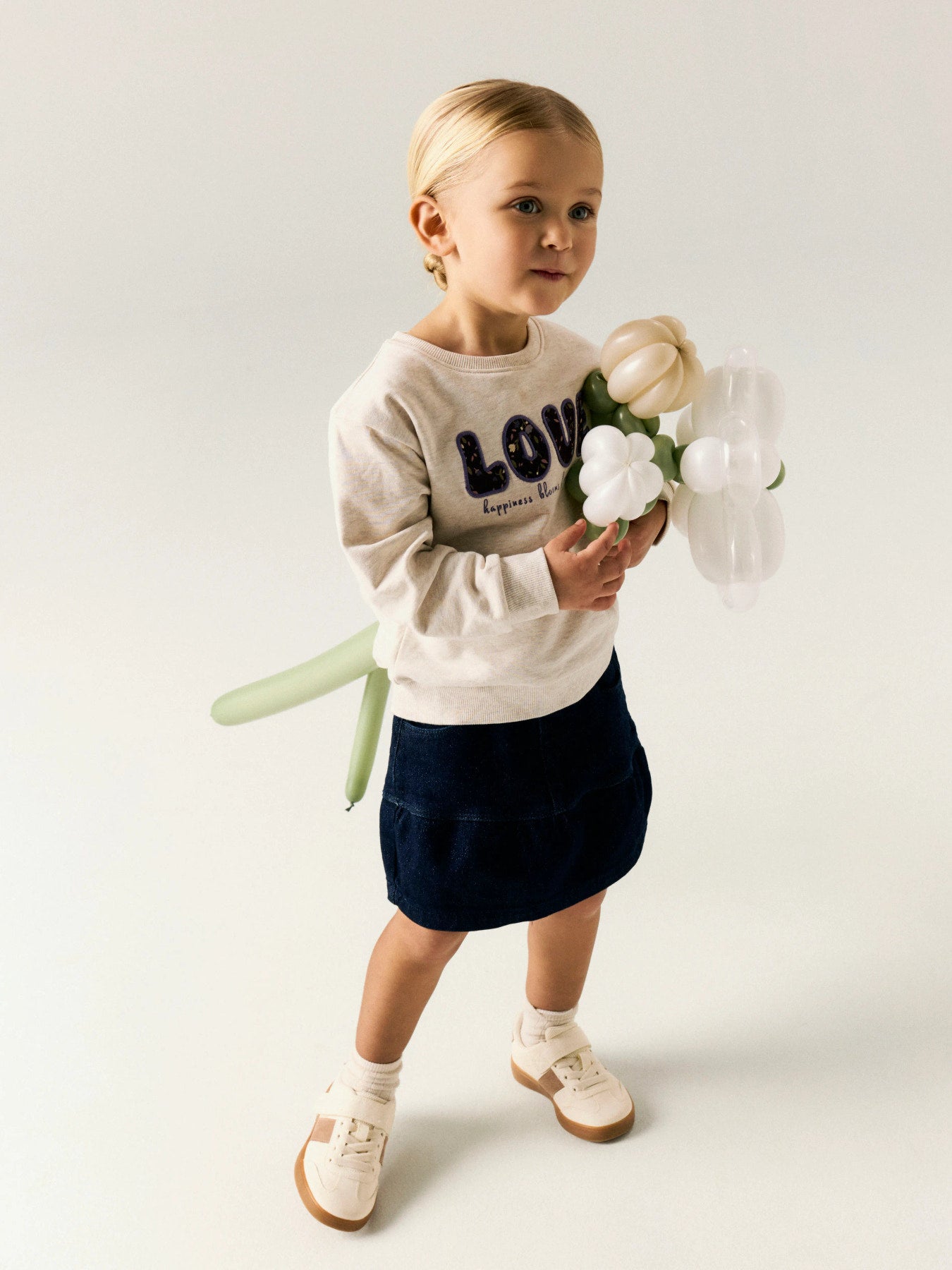 Name It Liv mörkblå denimkjol med glitter och volang för flicka mini – 13259217