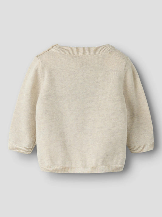 Name It Riso stickad jultröja baby pojke med nallemotiv