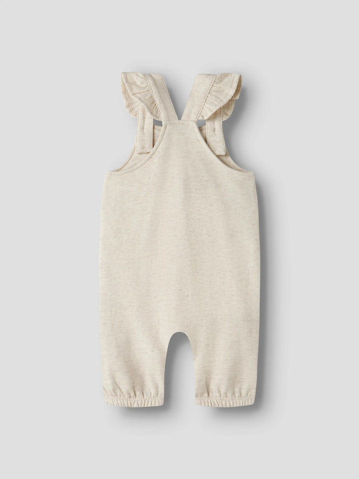 Name It Nilda mjuk babyoverall i sweatmaterial med borstad insida. Hängselbyxa till bebis flicka.