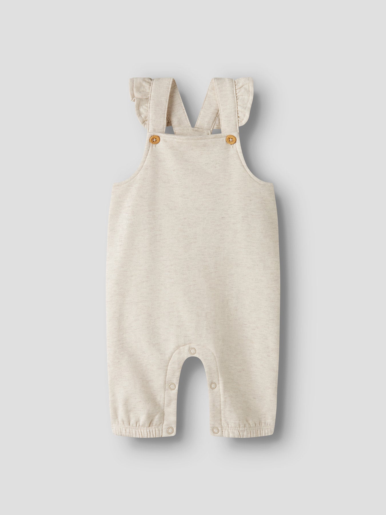Name It Nilda mjuk babyoverall i sweatmaterial med borstad insida. Hängselbyxa till bebis flicka.