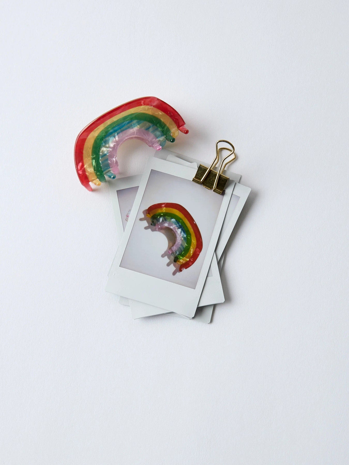 Name It Nainbow regnbågsformad hårklämma i färgglada toner för mini flicka.