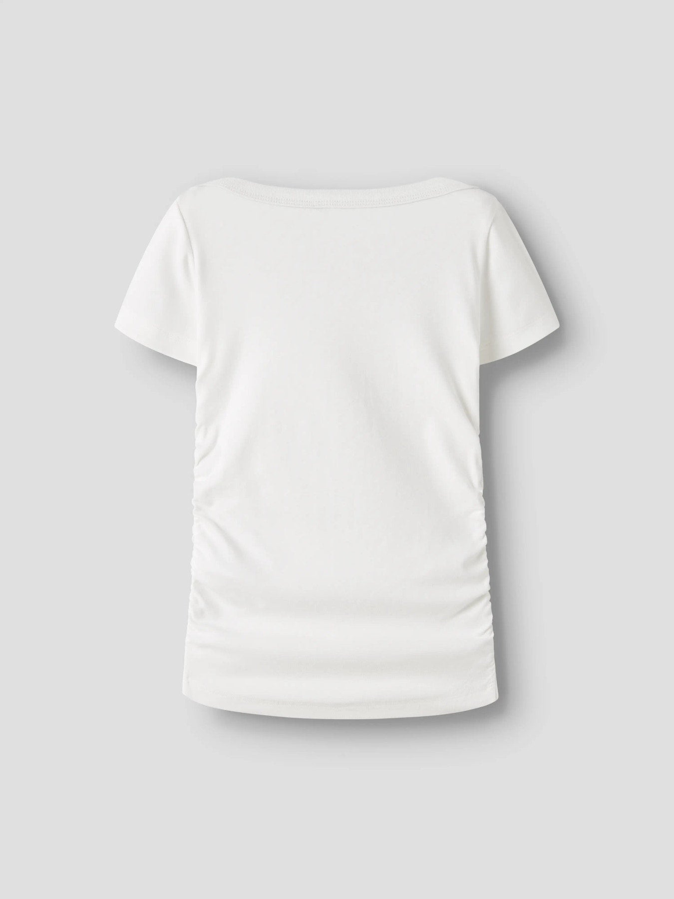 Name It Norikko offwhite rynkad T-shirt med båtringning för flicka kids – 13259417