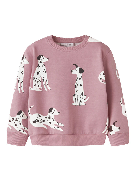 Name It Dopa rosa sweatshirt för flicka mini med dalmatiner hundar – Lilas – 13259506