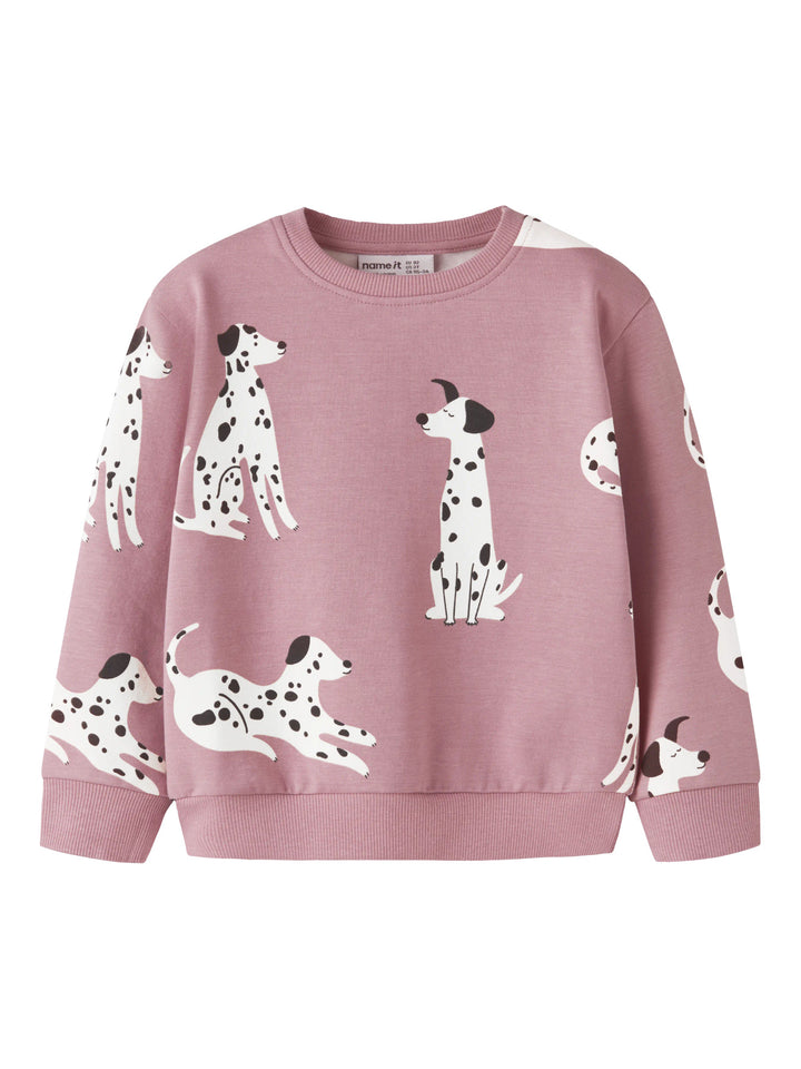 Name It Dopa rosa sweatshirt för flicka mini med dalmatiner hundar – Lilas – 13259506