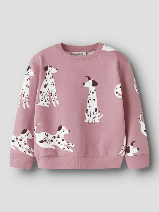 Name It Dopa rosa sweatshirt för flicka mini med dalmatiner hundar – Lilas – 13259506