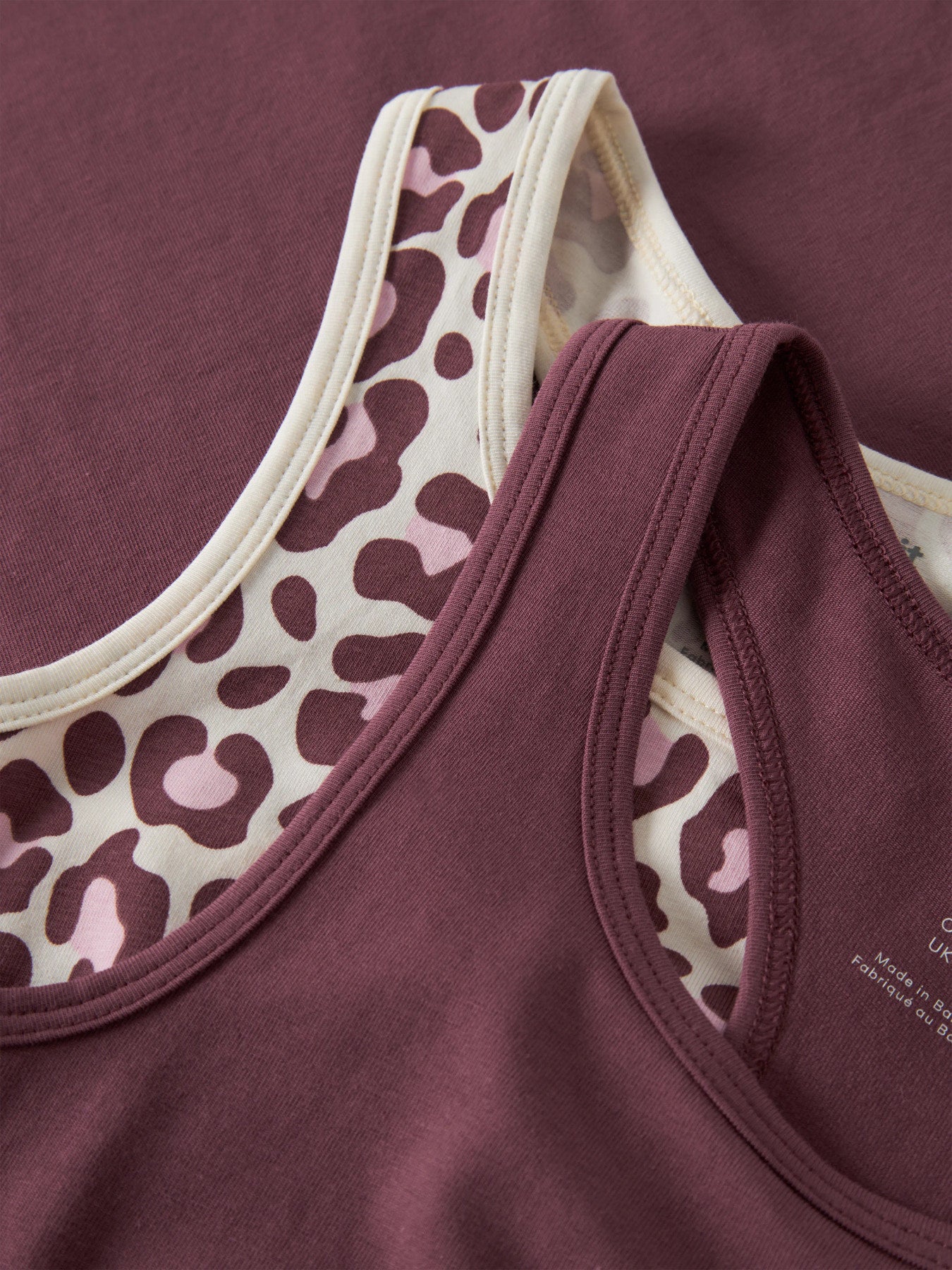 Name It rosa underklädestoppar i 2-pack för flicka med leopardmönster och mjuk stretchig kvalitet
