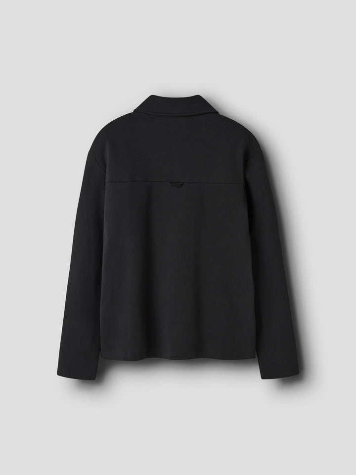 Name It Niall svart overshirt för pojke kids med dragkedja och bröstfickor – 13259579
