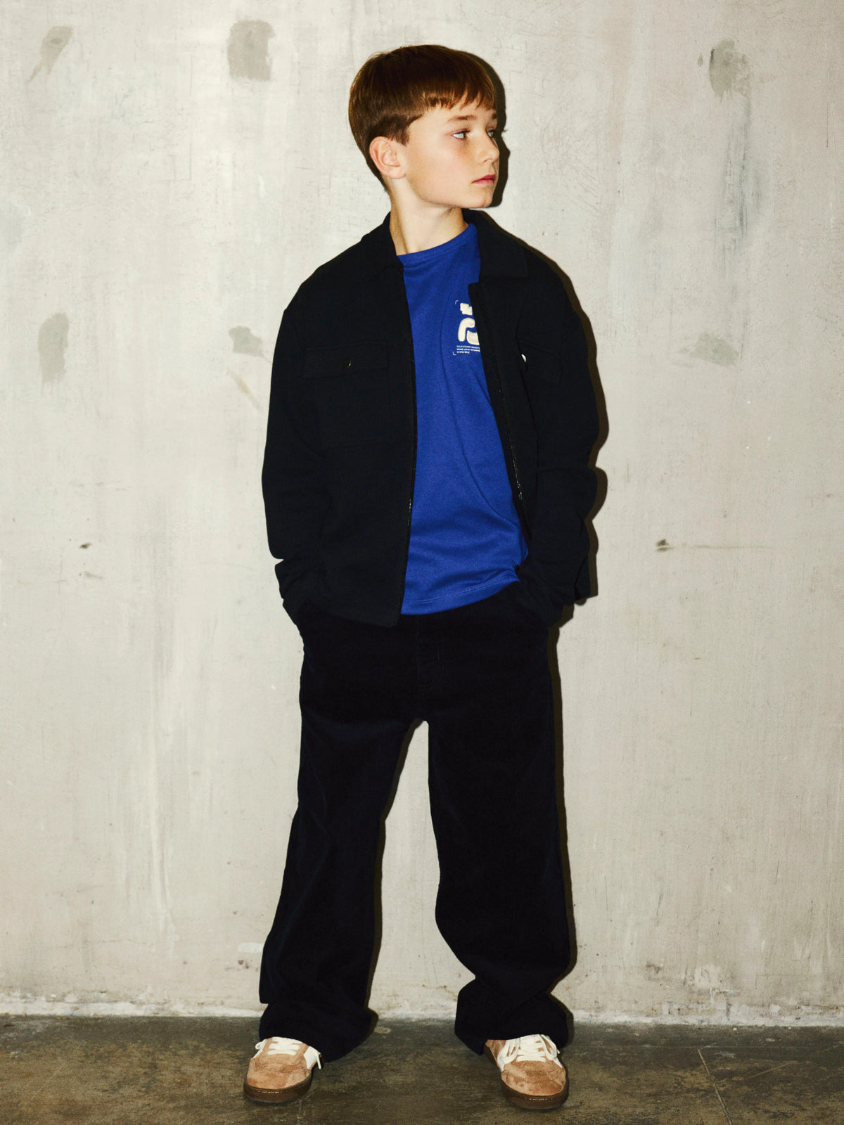 Name It Niall svart overshirt för pojke kids med dragkedja och bröstfickor – 13259579