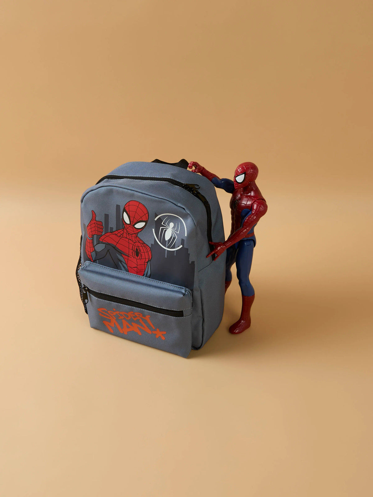 Name It Arthur Spider-Man ryggsäck med framficka och sidoficka för vattenflaska.