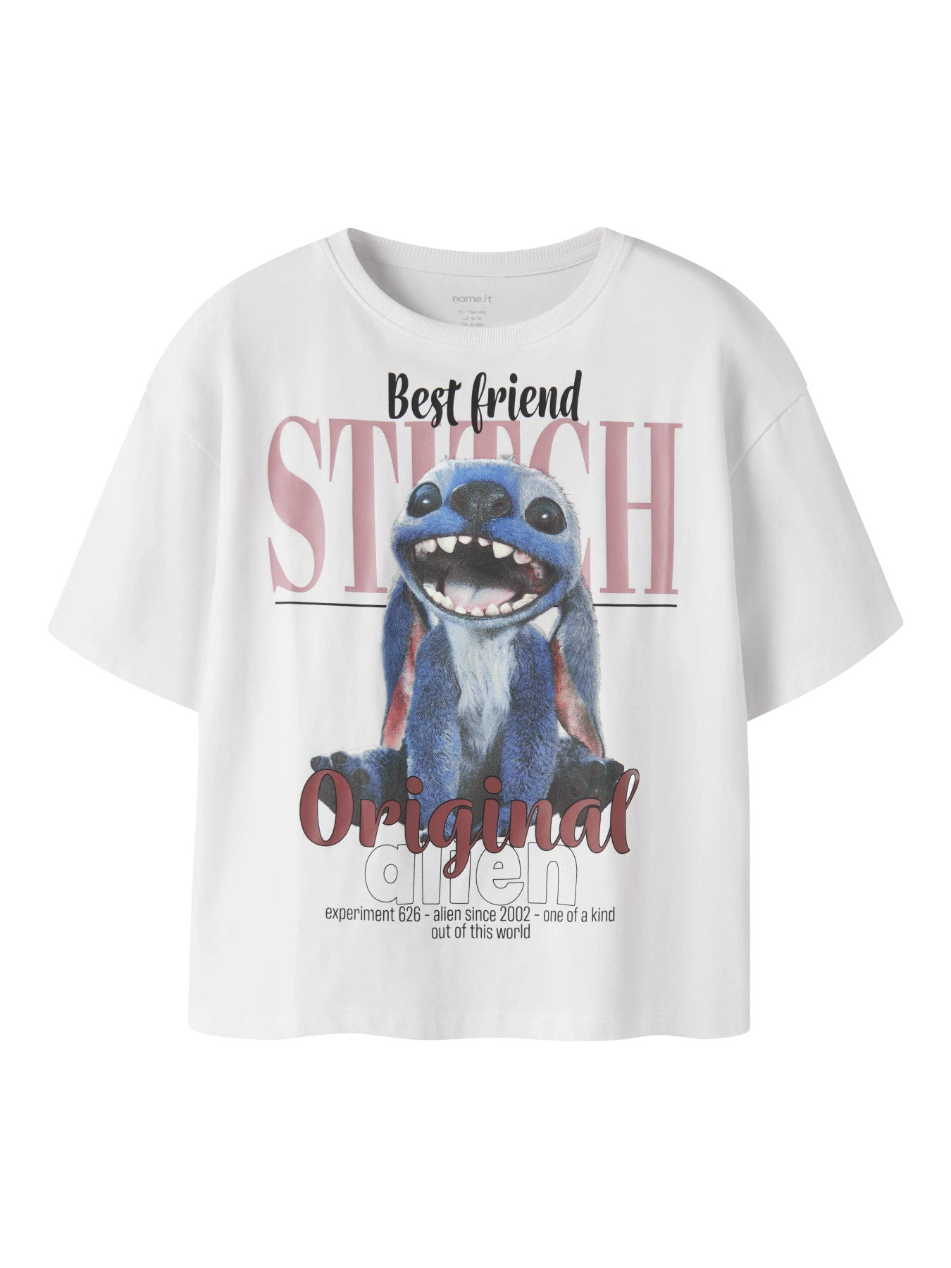 Name It Adana vit Stitch T-shirt med stort Disney Stitch motiv för flicka kids – 13259947