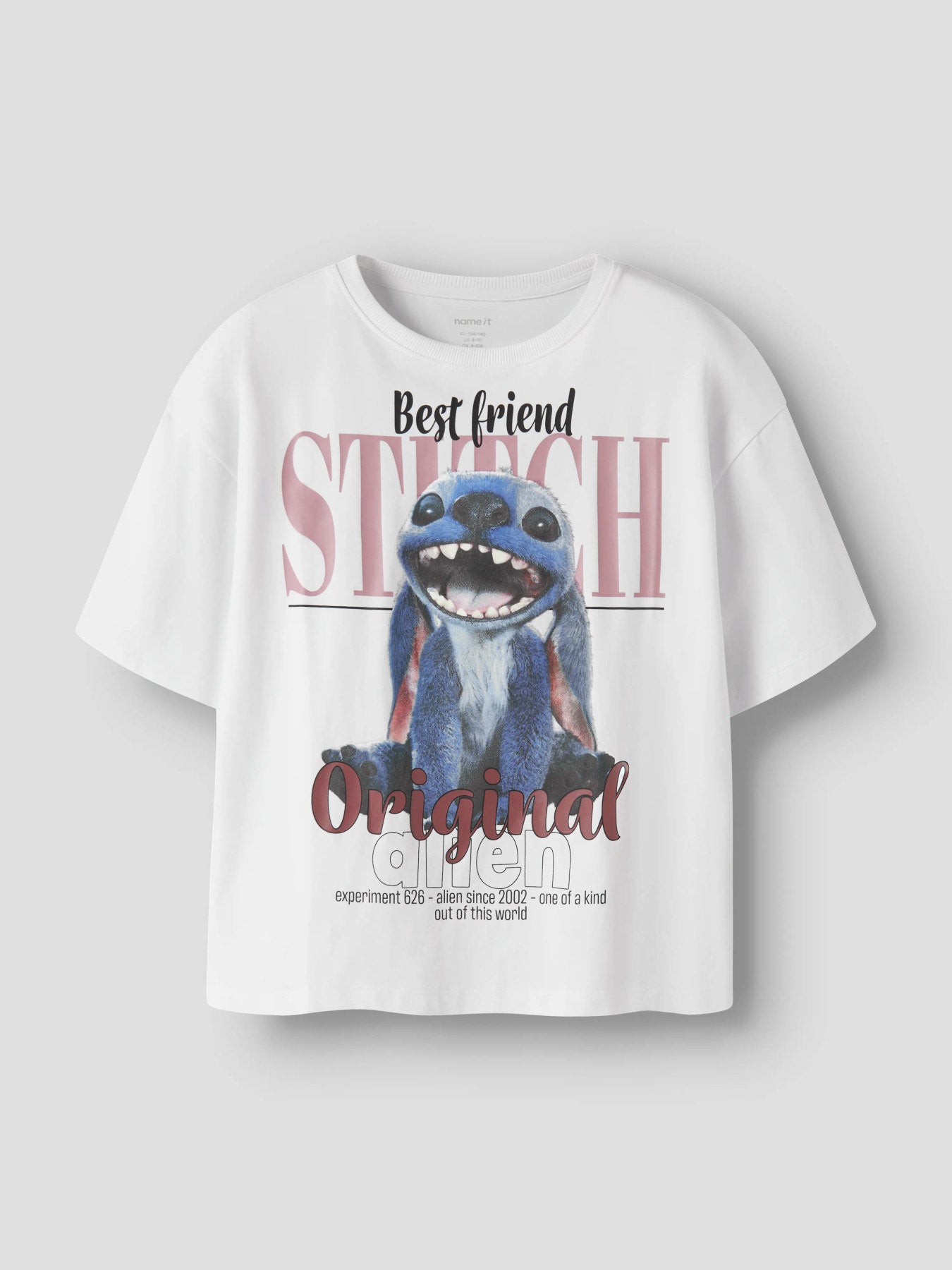 Name It Adana vit Stitch T-shirt med stort Disney Stitch motiv för flicka kids – 13259947